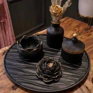 The "Noir Gold Waves" Luxury Suite – Decor Collection