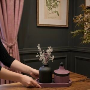 purple black vase set